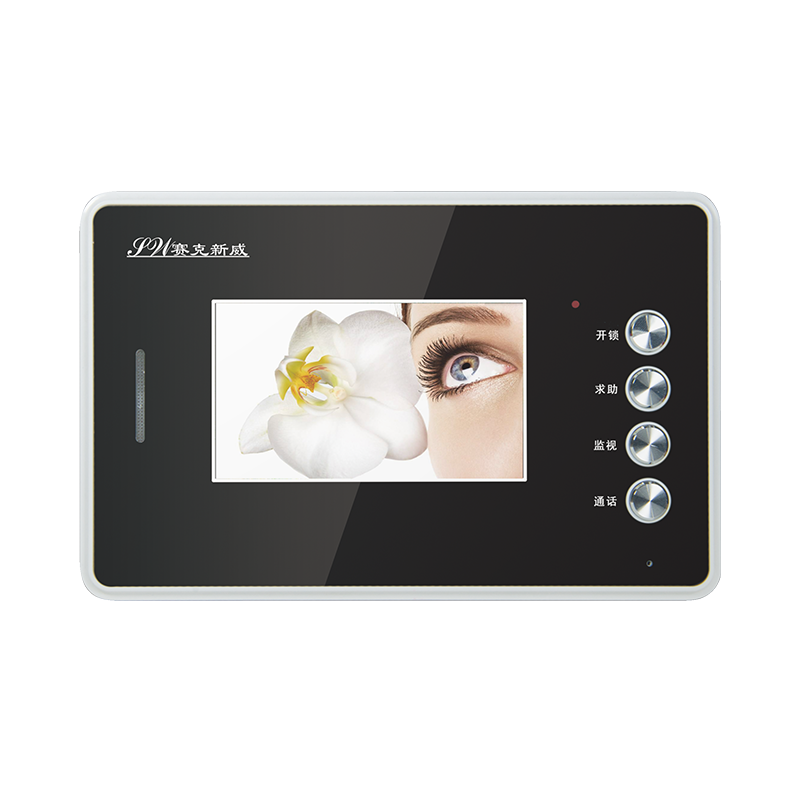 可視化交互樓宇對講數字系統室內機是一款高效智能的樓宇對講系統產品，主要為用戶提供遠程控制、視頻監控、對講機、監聽等功能。該系統室內機采用先進的技術，可實現高清視頻監控和對講，用戶可以隨時觀看樓內情況并與來訪者進行遠程語音通話。該產品采用可視化設計，簡潔美觀，方便用戶使用。